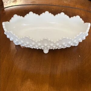 Fenton Hobnail oval pickle dish
